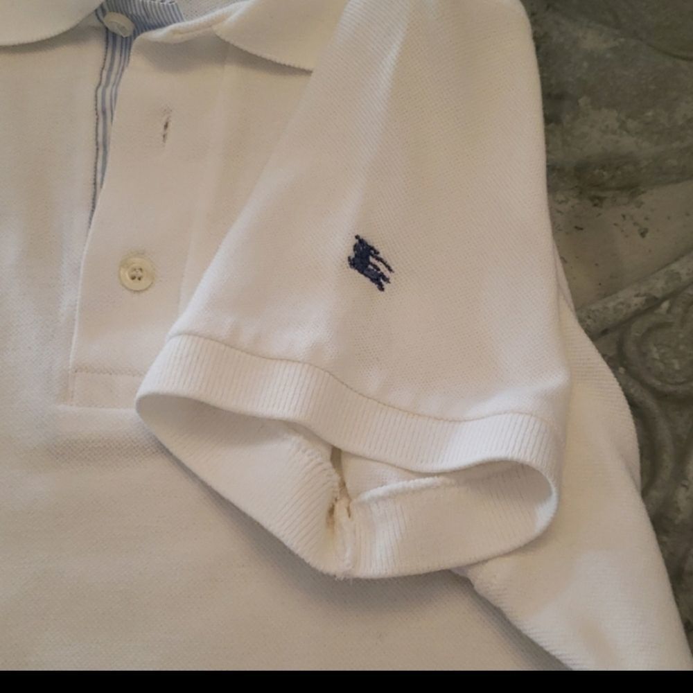 burberry Women's Solid White Golf Polo Shirt